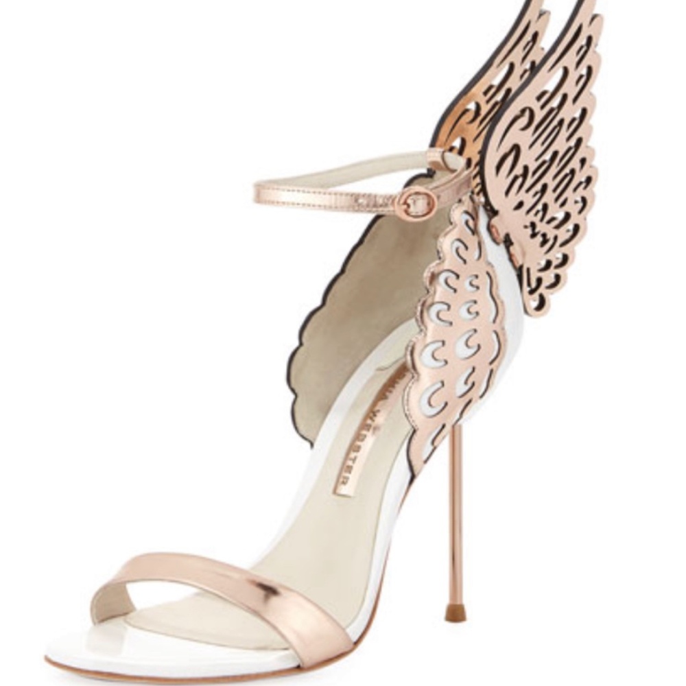 Sophia Webster White/Rose Tone Butterfly D’Orsay Heeled